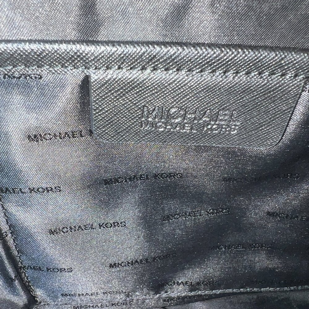 Authentic Michael Kors Jet Set Travel Saffiano Leather Top-Zip Tote Bag Black - Picture 11 of 15